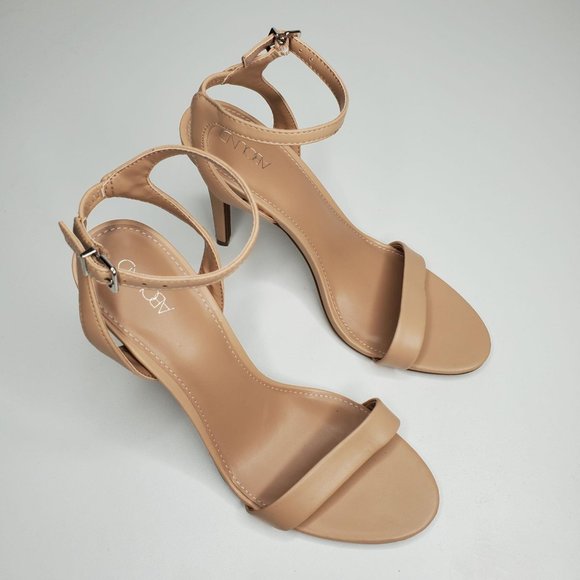 Abound Baxter Ankle Strap Sandal Heels Neutral Tan - Picture 10 of 10